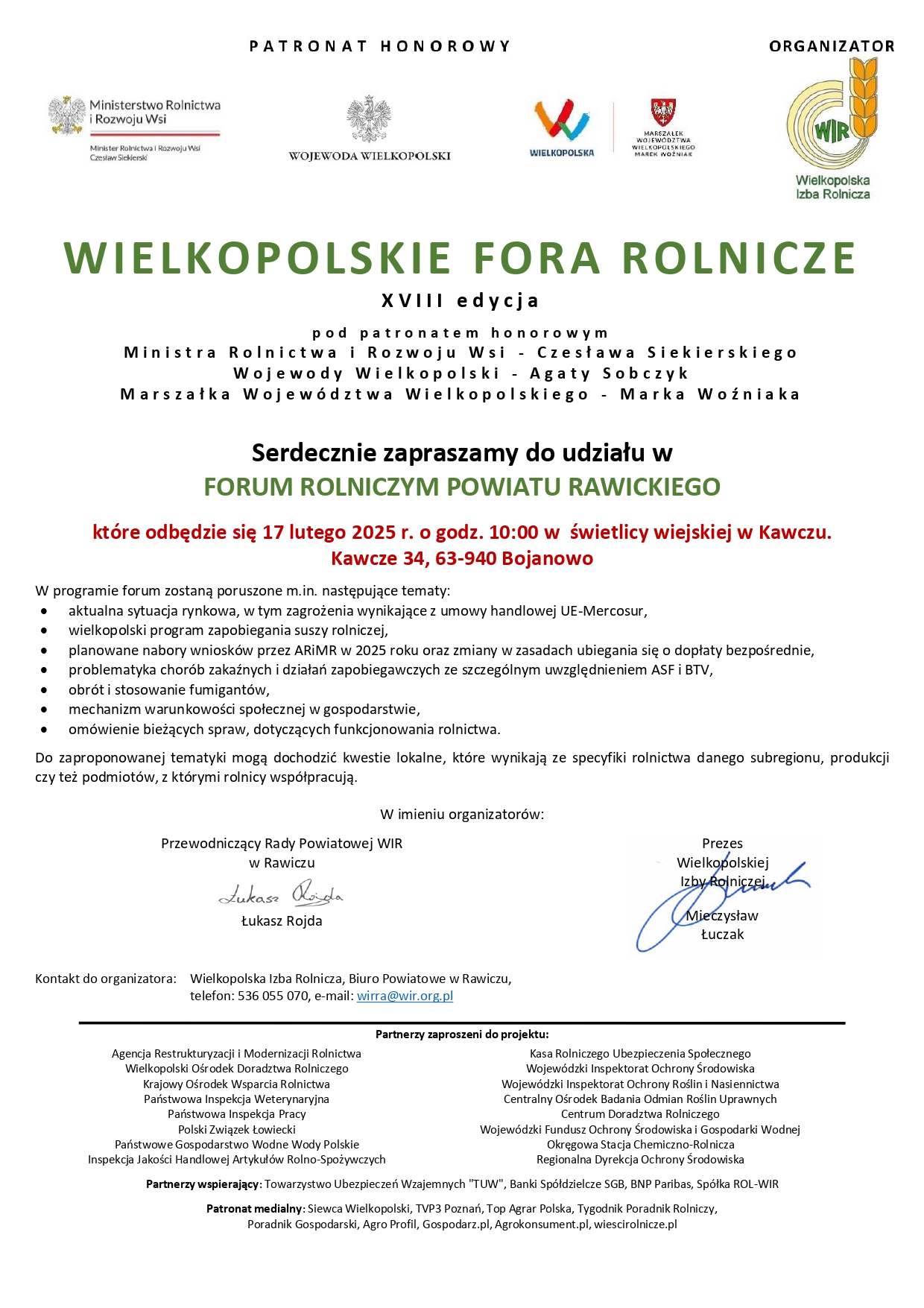 Plakat - zaproszenie na forum