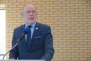 Poseł Jan Mosiński w trakcie przemówienia (photo)