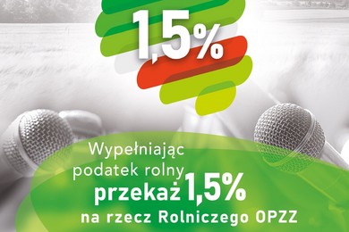 Przekazanie 1,5 % podatku rolnego na rzecz Rolniczego OPZZ